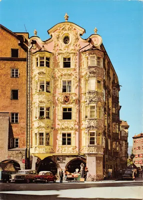 Hôtel de ville de Innsbruck — façade baroque ornée — éditeur Schöllhorn & Co. n° H 25797