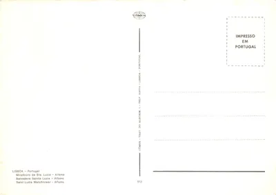 Vue de Lisbonne — Miradouro de Santa Luzia — éditeur COMÉR, n° 513 — पीछे