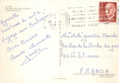 Palma de Mallorca — vue du Paseo Marítimo avec bateaux et bâtiments — Éditions BOHIGAS, N.106 — पीछे