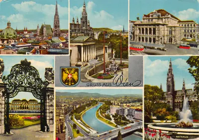 Vienne — vue panoramique avec édifices emblématiques — éditeur BELVEDERE, n° C 5 551