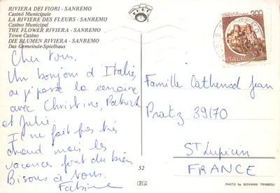 Sanremo — Casino Municipale — éditeur GIOVANNI TRIMBOLI — पीछे