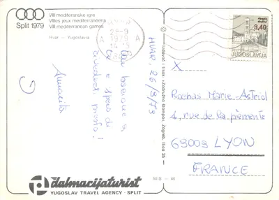 VIII méditerranéennes igre Split 1979 — jeux méditerranéens — éditeur Dalmacijaturist, Split — पीछे