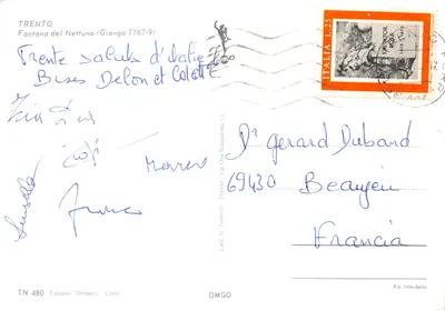 Fontana del Nettuno — Trento — Éditions 'Hermes' n° TN 480 — पीछे