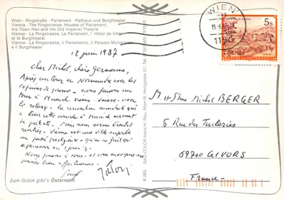Vienna - The Ringstrasse, Houses of Parliament, the Town Hall and the Old Imperial Theatre — éditeur RAO-COLOR, n° R 283 — पीछे
