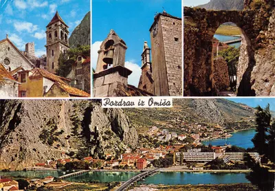 Omiša — vue panoramique et monuments — éditeur FOTO Ozeha