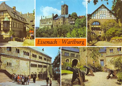 Eisenach · Wartburg — Collage de bâtiments historiques et canons