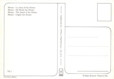 Murano — Église San Donato — éditeur MANFRINI EDITIONS — Verso