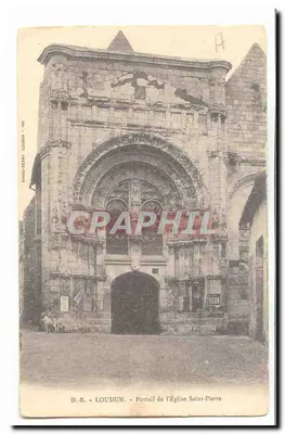 Loudun - Portal da Igreja de São Pedro — D.B. - LOUDUN - Portal da Igreja de São Pedro