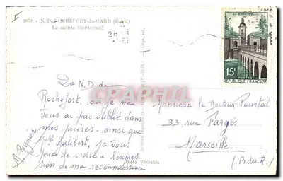 A santa Montanha — Rochefort-du-Gard (Gard) — Foto Verdadeira — Verso
