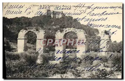 Castelo de Meyrargues e Ruínas do Aqueduto Romano — Bilhete postal antigo Graphil