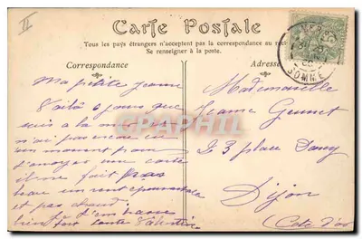 Le Tréport — Przylądek przy burzowym pogodzie — wydawca A.718 — Rewers