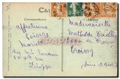 Stara pocztówka Dieppe Le Pollet — Rewers