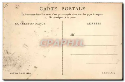 Jura — De vallei van de Bienne bij Saint-Claude — Agenda P.L.M. 1926 — Achterkant