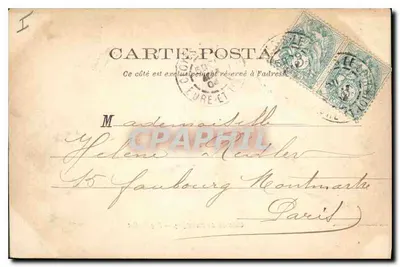 Zamek Montigny — Front wschodni — wyd. Lamy & Cie, Châteaudun — Rewers