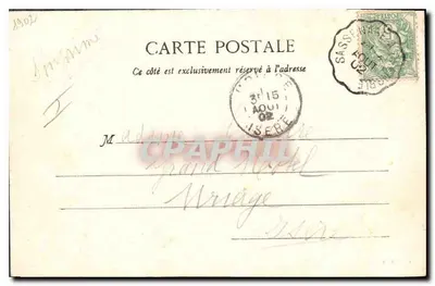 Zamek w Côtes de Sassenage (Isère) — Papeterie L. Pons, Grenoble — Rewers