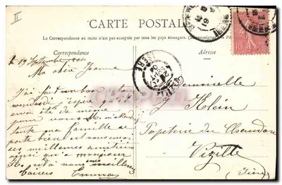 Sassenage - Het Kasteel van de Hellingen — Antieke ansichtkaart n°573, uitgever Dauphiné — Achterkant