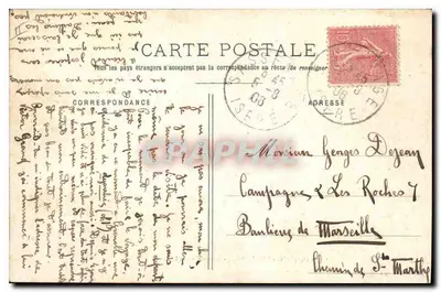 Sassenage - Most nad Furonem — Cliché A. V., Grenoble, nr 355 — Rewers