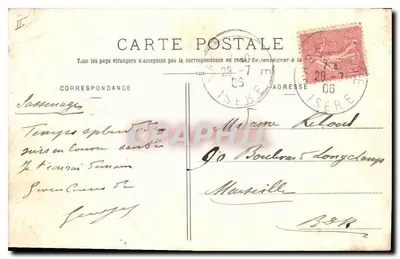 Sassenage - Der Furon — Dauphiné, Grenoble, Verlag Chiche A. V. n° 472 — Rückseite