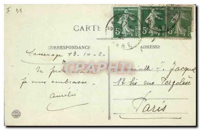 Zamek na Côte de Sassenage — Okolice Grenoble — Cl. A. V. - Coll. L. P. - Grenoble — Rewers