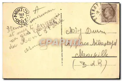 Mont Ste-Odile — Sala Gości — CN Sztuki Fotograficznej - Strasbourg-Schlichem — Rewers