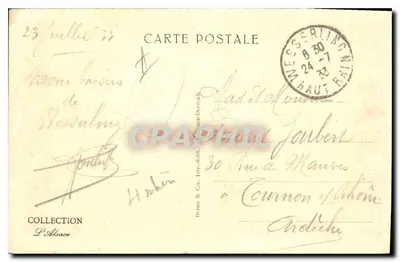 Wesserling — vue de la ville et de l'église — Braun & Cie, Imp. Dernich — Verso