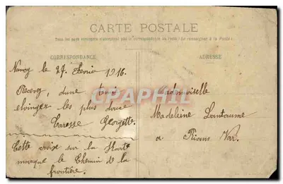 NANCY, Praça Carnot — soldados em formação — editor anônimo, n° 67 — Verso
