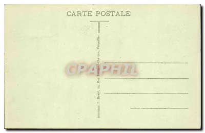 Versajles - Pałac — widok z zamku i dziedzińca — F. David, 22 Rue Bétonard, Versajles — Rewers