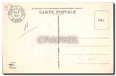 Monte Sainte-Odile (alt. 763m) — Porta di Rocher nel Mur Paten — editore Ch. Berberet, Strasburgo — Verso