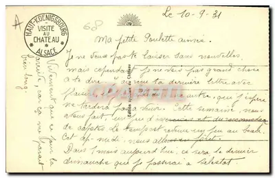 Haut-Kœnigsbourg — Jedyna sypialnia — Wydanie specjalne z zamku — Rewers