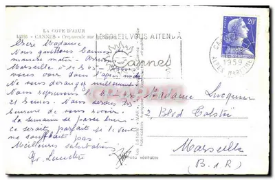 Cannes - Czerwony zachód nad Słońcem — Wydanie francuskie — Rewers