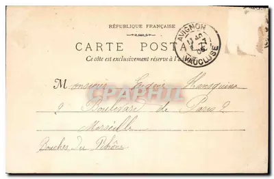 Avignon - Palácio dos Papas - Cour intérieure — E. Lacour, Marselha, n°1007 — Verso