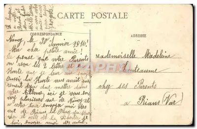 NANCY - Panoramiczny widok na Place de la Carrière — Wydawca: Drukarnia Nancy, nr 24 — Rewers