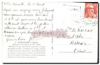Saint-Nectaire — Kościół romańsko-byzantyński — C.A.P. (49) — Rewers