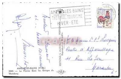 A Piscina nas Gorges do Mondony — Amélie-les-Bains — Éditions S. Audu (P.O.) — Verso