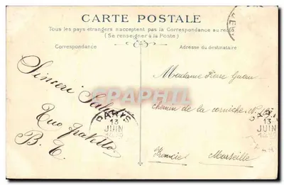 Dieppe — Zamek i Hotel Regina, widziane z Ogród Casino — G. M. 1360 — Rewers