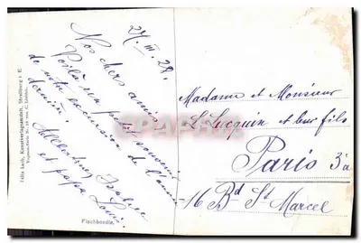 Jezioro w górach — widok z Fischboedle — wydawca Felix Luib, Straßburg — Rewers