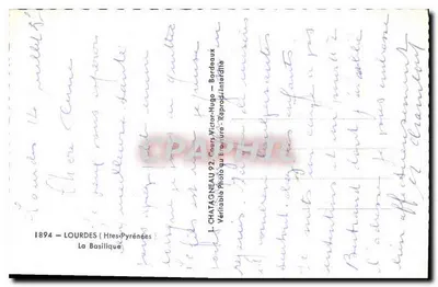 Lourdes — A Basílica — Editor Elcé — Verso