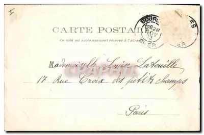 Bourges — Rue Porte-Jaune i katedra — E. Sulpure — Rewers