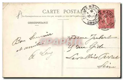 Aix-les-Bains — A Villa das Flores — C. Reynaud, Editor, Chambéry — Verso