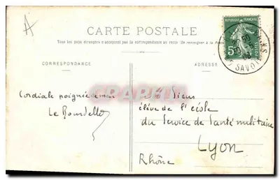 Aix-les-Bains - Jezioro Bourget i Nivolet, widziane z Małego Portu — Wydawca Réphalid, nr 1361 — Rewers
