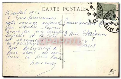 Rouen — Strzała katedry zwanej Gromadką lub Wskazówką zniszczona przez pożar w XVI wieku — n°98 — Rewers