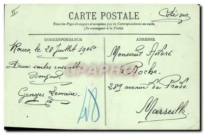 Rouen — A Estátua de Ponoyer-Quertier — LL. — Verso