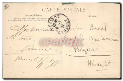 Rouen — Praça do Hotel de Ville (século XVIII), e estátua de Napoleão — fundida com o bronze dos canhões capturados em Austerlitz — Vital-Dubray, arquiteto — Verso