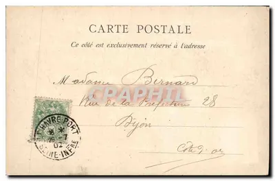 Avant-port de saída do navio de Trouville, LE HAVRE — E. J. — n°13 — Verso