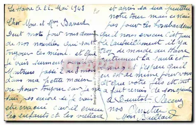 Le Havre - St-Adresse - Vista panorâmica — Sérée - R. B. — editor Sérée, número de série não visível — Verso