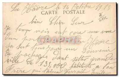 Le Havre — Entrada do Porto e a Hève — 306 — Verso
