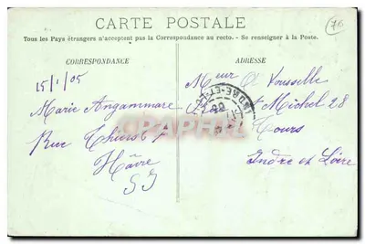 Vintage Postcard Le Havre la Bourse — Back