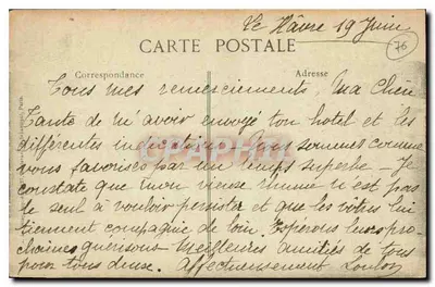 Nice-Havrais — O Grande Escalier — Editor ELD, n° 351 — Verso