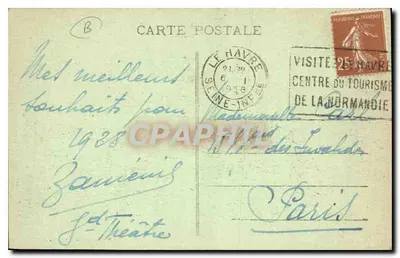 Le Havre — O Grande Teatro — Némite, editor-livreiro, Le Havre — Verso