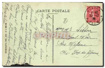 Monaco - Vista tra le fioriture — Edizione Giletta, N° 737 — Verso